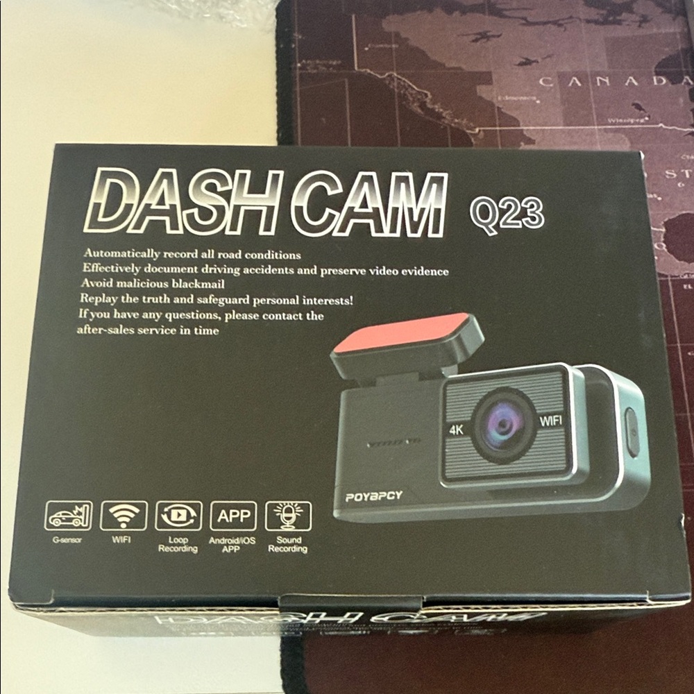 Dash Cam Q23 - Black and Red